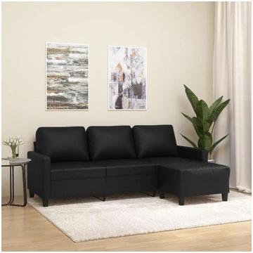 Gecheer 3-Seater Sofa with Stool, Fabric Sofa, Uph