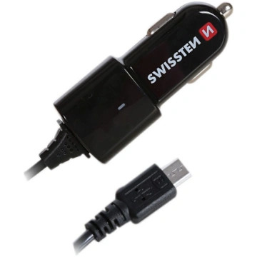 Swissten Premium Auto Lādētājs 12 / 24V / 1A ar Mi