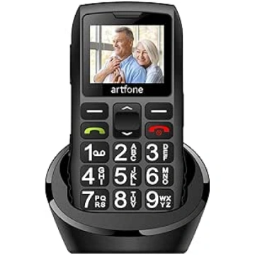 artfone C1+ melns - Mobilais tālrunis pensionāriem
