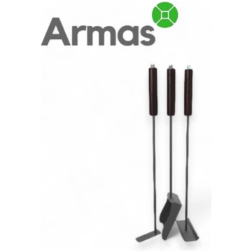 Kamīna piederumu komplekts 65cm (liešķere, skrāpis