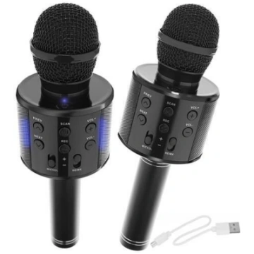 Bezvadu karaoke mikrofons ar Bluetooth skaļruni un