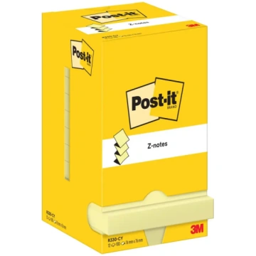 Post-It Z-Notes Sticky Notes, 76 x 76 mm, 12 piece