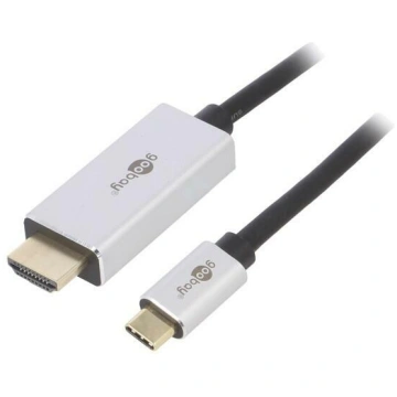 Adapter; HDMI 2.1; HDMI plug,USB C plug; gold-plat