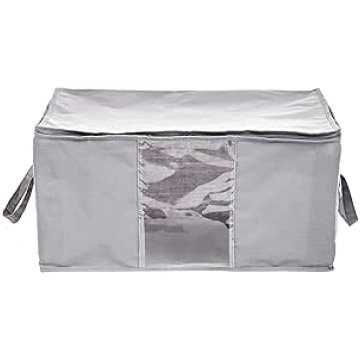 Amazon Basics Grey Zip Storage Bags with Window 60