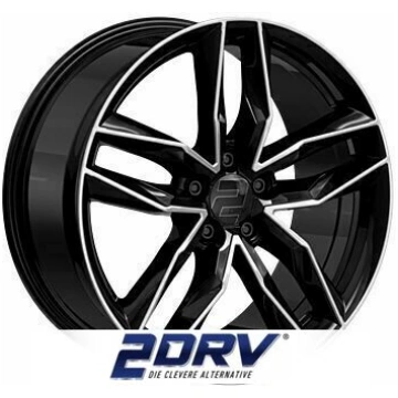 2DRV WH40 (Melns) 8x18 ET25 5x112 66.6