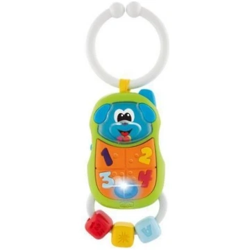 Rotaļu telefons, ar grabuli un karekli Chicco Baby