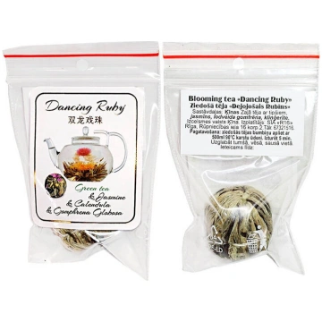 Blooming tea - "Dancing Ruby" - Ziedošā tēja "Dejo