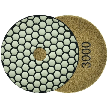 Dimanta sausās pulēšanas disks 100mm, āķa un cilpa