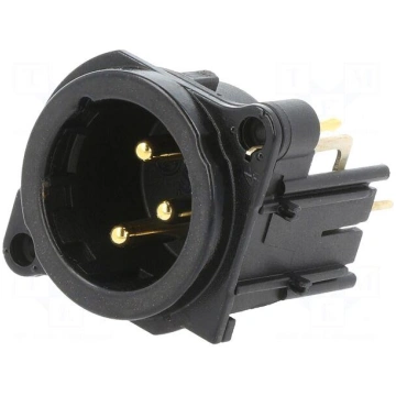 Connector: XLR | socket | male | PIN: 3 | angled 9
