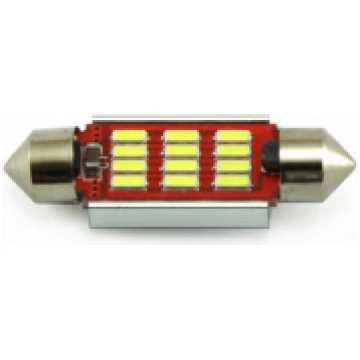 LED lampa 12d, C5W, 39mm, balta