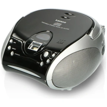 Lenco CD magnetola, melna/ sudraba | SCD-24 Black/