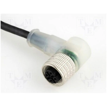 Connection lead | M12 | PIN: 3 | angled | 5m | plu