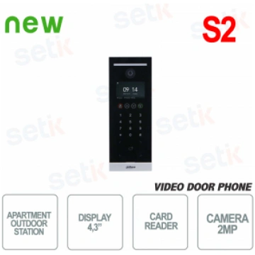 External Video Intercom for Apartment - 2MP - LCD 