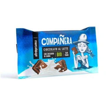 Cioccolato al latte bio compañera 100g