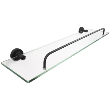 CARBON stikla plaukts, melns