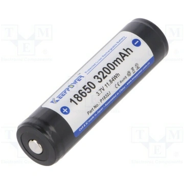 Re-battery: Li-Ion; 18650,MR18650; 3.7V; 3200mAh; 