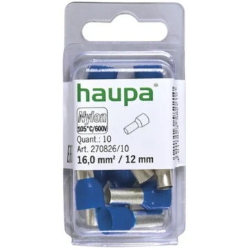 Kabeļu āderuzgalis 16/12 zils 10gb/iep. HAUPA