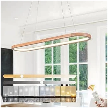 Koka LED lustra griestu gaisma, aptumšojama, ovāla