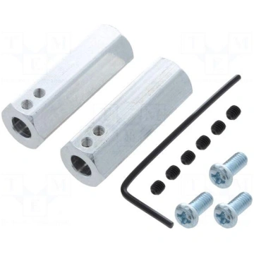 Bracket wheel | Shaft: smooth | Pcs: 2 | Shaft dia