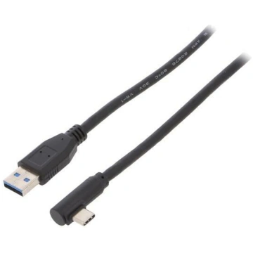 Cable; USB 3.0; USB A plug,USB C angled plug; 0.5m