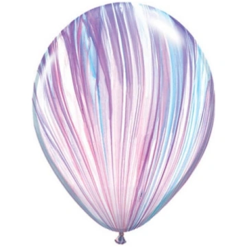 28 cm lateksa balons "Ahāts", baltā, lillā, gaiši 