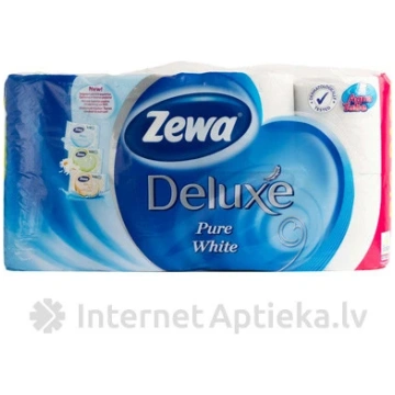 Zewa Deluxe Pure White tualetes papīrs, 16 gb
