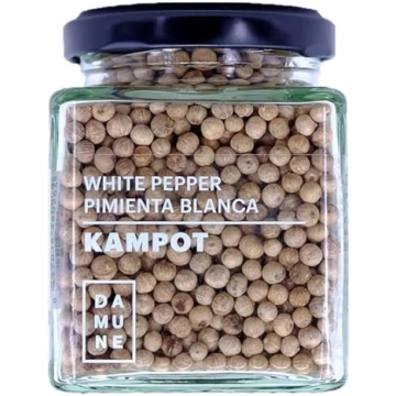 Kampotas baltais pipars, veseli graudi, augstākās 