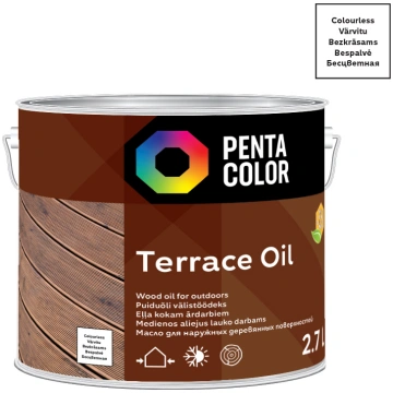 Eļļa terasēm Pentacolor Terrace Oil, 2.7 l
