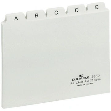 Durable Guide index card A6 division 5/5 A-Z print