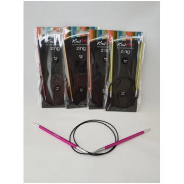 KnitPro Zing Circular needles, 80 cm, 2-12 mm