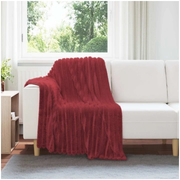 Pledu segas 6 pcs bordo sarkans 150 x 130 cm flīss