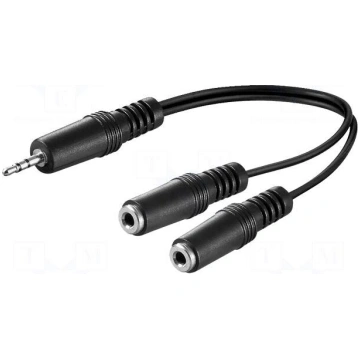 Cable | Jack 3.5mm 3pin plug,Jack 3.5mm 2pin socke