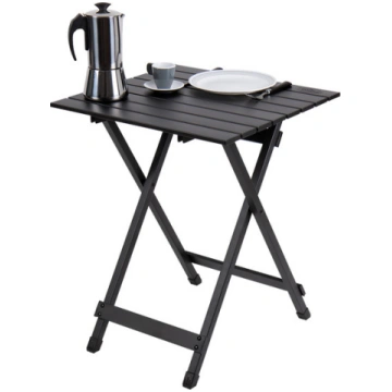 Single Black Aluminum Folding Table