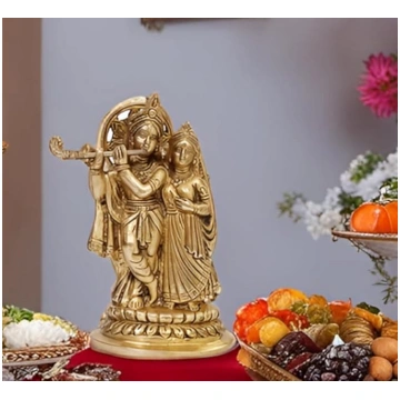 Purpledip Radha Krišnas tempļa statujas skulptūra 