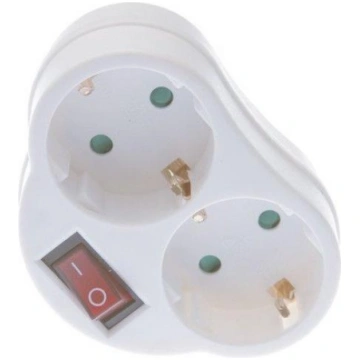 2WAY PLUG SOCKET WITH SWITCH KF-GZ-01/02 SKU0043/5