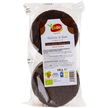 Gallette di Riso con Cioccolato Fondente Senza Glu