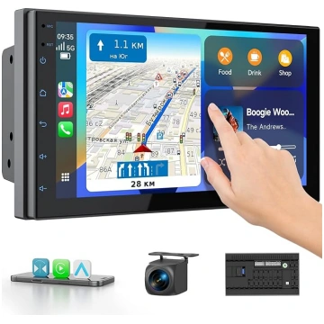 Haudio 2-Din-Autoradio mit Wireless CarPlay & Andr