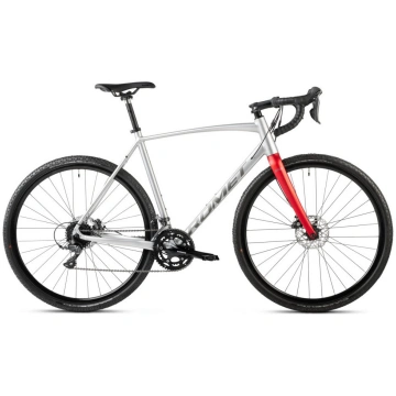Velosipēds Romet Aspre 1 2025, sudrabs/sarkans, 28