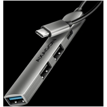 HUE-STC ALU STRIP USB-C 4 port hub AXAGON