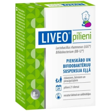 LIVEO pilieni pienskābo un bifidobaktēriju suspens