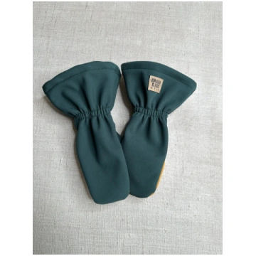 Starpsezonas softshell cimdi Tumši zaļi Braun Kids