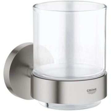 GROHE glāze ar turētāju Essentials New (Supersteel