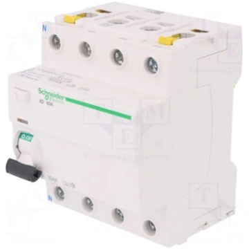 RCD breaker | Inom: 63A | Ires: 30mA | Poles: 4 | 