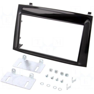 Radio mounting frame | Fiat,Opel | 2 DIN | black g
