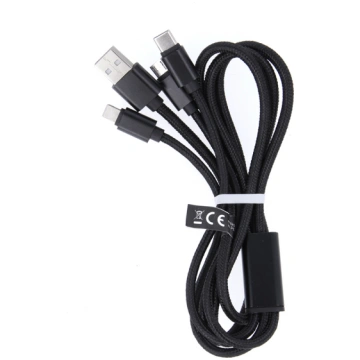 Maxlife 3in1 cable USB - Lightning + USB-C + micro