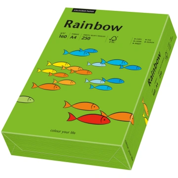 Papīrs RAINBOW 160g/m2 A4 250lp intensīvi zaļš Nr.