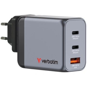 Verbatim 32201 GaN Charger 65W 3-Port, USB-A/USB-C