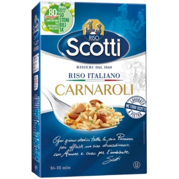 Īpaši smalki risoto rīsi SCOTTI Carnaroli, 1 KG