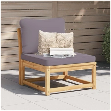 Homgoday Garden Sofa with Cushion Solid Acacia Woo