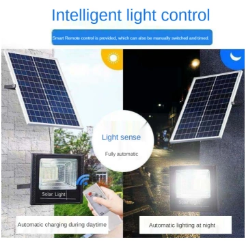 LED apgaismojums ar saules paneli 500W IP67